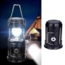 Camping Light Solar Energy Outdoor Camping Rechargeable Night Flashlights Portable Solar Lamp – Black