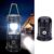 Camping Light Solar Energy Outdoor Camping Rechargeable Night Flashlights Portable Solar Lamp – Black