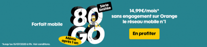 Forfait mobile 80GO chez Sosh