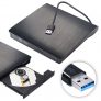 Graveur CD DVD USB 3.0 Portable Ultra Slim External CD-RW DVD-RW CD DVD ROM Player Drive Rewriter Burner
