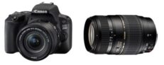 Reflex Canon EOS 200D Noir + Objectif EF-S 18-55 mm f/4.5-5.6 IS STM + Objectif reflex Tamron AF Di 70 – 300 mm f/4.0