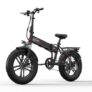 ENGWE EP-2 500W Folding Fat Tire Electric Bike with 48V 10Ah Lithium-ion Battery – Black