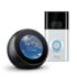 Amazon Echo Spot, Noir + Logitech Circle 2, Caméra de Surveillance Filaire Intérieur/Extérieur