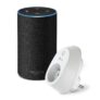 Amazon Echo (2ème génération), Tissu anthracite + Prise connectée Wi-Fi TP-Link HS100 (aucun Hub requis)