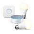 Amazon Echo Dot (2ème génération), Blanc + Kit de démarrage Philips Hue White & Color E27