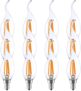 Lot de 12 Ampoules LED Flamme Bougie E14 4W
