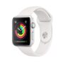 Apple Watch Series 3 38 mm Boîtier en Aluminium Argent avec Bracelet Sport Blanc
