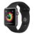 Apple Watch Series 3 38 mm Boîtier en Aluminium Gris sidéral avec Bracelet Sport Noir