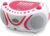 Metronic 477109 Radio / Lecteur CD / MP3 Portable avec Port USB – Rose et Blanc