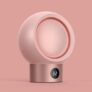 500W 220V Electric Heater Desktop Household 9-speed Intelligent Temperature Control Built-in Dump Switch Heater – Pink add EU adapter
