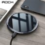 ROCK 10W Qi Wireless Charger For iPhone X XS Max XR 8 Plus Mirror Fast Wireless Charging Pad For Samsung S9 S10 Note 9 8 – Mirror Black Spain （entrepot ES）