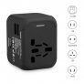 FLOUREON International Travel Power Adapter with 2.4A Dual USB Charger Universal Wall Outlet Plugs – Universal