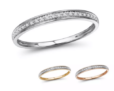 Anneaux en or blanc, rose, jaune