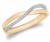 Carissima Gold – Bague entrelacs – Or jaune 9 cts – Oxyde de Zirconium