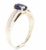 Bague – Or jaune – Diamant – Saphir – doré/transparent/bleu foncé