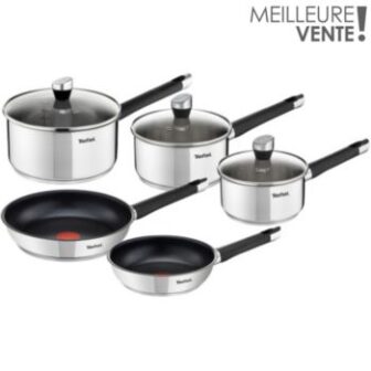 Batterie de cuisine Tefal Emotion inox induction 5 pcs E823S524