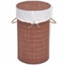 Laundry Basket Bamboo Brown – Round France