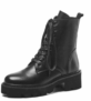 Bottines noires en cuir véritable