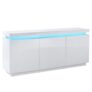 Odyssee Buffet bas LED contemporain blanc laqué brillant – L 170 cm