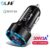 OLAF 30W 3A Metal Dual USB Super Fast Charging Car Charger Digital Display For iPhone Xiaomi Samsung – Black Universal
