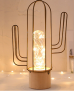 lampes de Table Cactus socle en bois fer