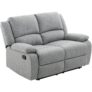Canapé relax manuel HELENE 2 ou 3 places tissu gris clair