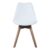 Lot de 2 Chaises Scandinave Coque PP avec Coussin Bois Blanc