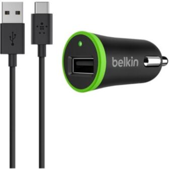 Chargeur allume-cigare Belkin USB 2.1A + Câble USB A /USB C -...