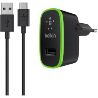 Chargeur secteur Belkin USB 2.1A + Câble USBC 1M20 - noir