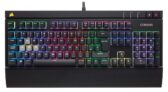 Corsair STRAFE RGB Clavier Mécanique Gaming (Cherry MX Silent, Rétro-Éclairage RGB Multicolore, AZERTY) Noir
