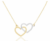 Collier Or Bicolore Cœurs 42cm