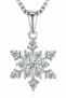 Collier J.Rosée Argent 925 Pendentif flocon de neige