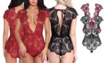 Combi-short en dentelle romantique Dita