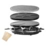 CONTINENTAL EDISON RPC8PERS Appareil à raclette 3 en 1 pour 8 personnes – Noir