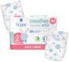 Biolane – Couches Éco-Responsables Taille 2 (3 – 6 Kg)  Pack 1 Mois 168 Couches