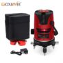 GOXAWEE Red laser level 360 Degree Cross Line Rotary Level Measuring Instruments 5 lines 6 points