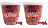 Daim: bouchées au chocolat au lait fourrées au caramel croquant