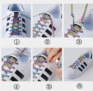 1 paire lacets de verrouillage élastique demi-cercle