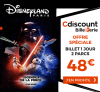 Entrée Enfant / Adulte à Disneyland Paris pour les deux parcs à 48€ !