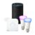 Amazon Echo (2ème génération), Tissu anthracite + Philips Hue Kit de démarrage 2 ampoules White & Color E27