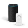 Amazon Echo (2ème génération), Tissu anthracite + Amazon Smart Plug (Prise connectée WiFi), Fonctionne avec Alexa