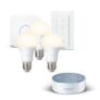 Amazon Echo Dot (2ème génération), Blanc + Kit de démarrage Philips Hue White