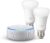 Echo Dot (3ème génération), Tissu sable + Philips Hue White Pack de 2 ampoules LED connectées
