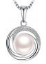 Collier, J.Rosée Argent 925 Pendentif Perle d’eau douce