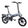 Dohiker 16 Inch Electric Bike Removable 7.5AH Lithium-Ion Battery 250W Motor Full Suspension Folding Commuter E-bike – Carbon Gray Poland (entrepot EU)
