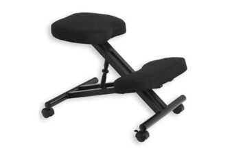 Fauteuil bureau IDIMEX TABOURET ERGONOMIQUE ROBERT NOIR/NOIR