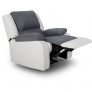 Fauteuil relax simili et tissu HELENE