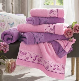 LINGE DE TOILETTE FLEUR PAPILLON