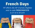 #FRENCHDAYS chez Amazon: 10€ offerts pour 50€ d’achat