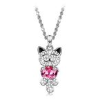P&M Cristal LUCKY CAT Chat Ruby Collier fille